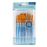 CRAFTERS CHOICE 15 PIECE BRUSH SET GOLDEN TAKLON
