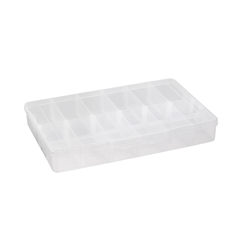 EMPTY 15 COMPARTMENT TRANSPARENT PIN BOX