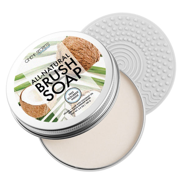Cinema Secrets All-Natural Brush Soap With Scrubber 