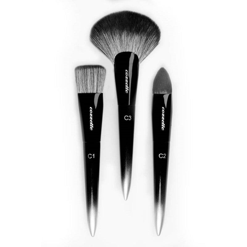 Cozzette Complexion Series Vegan Makeup Brush Set X3