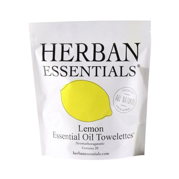 Herban Essentials Essential Oil Towelettes Lemon X20
