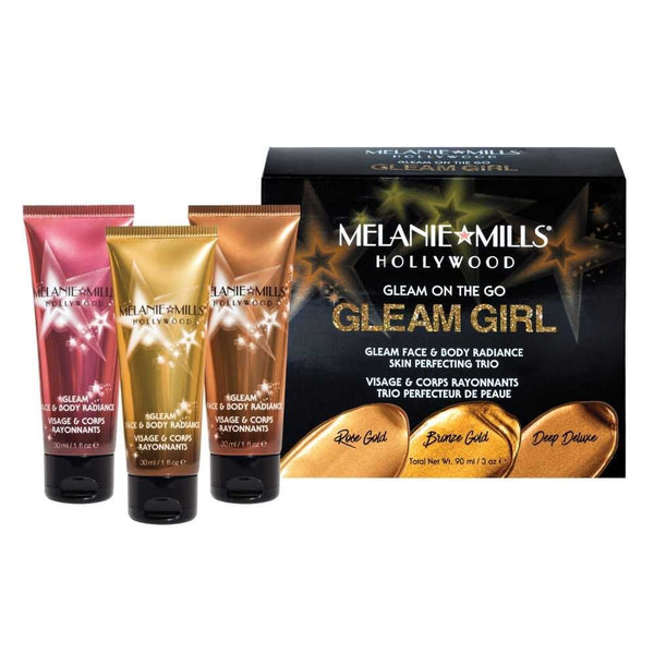 Melanie Mills Hollywood Gleam On The Go Gleam Girl Kit Skin Perfecting Trio