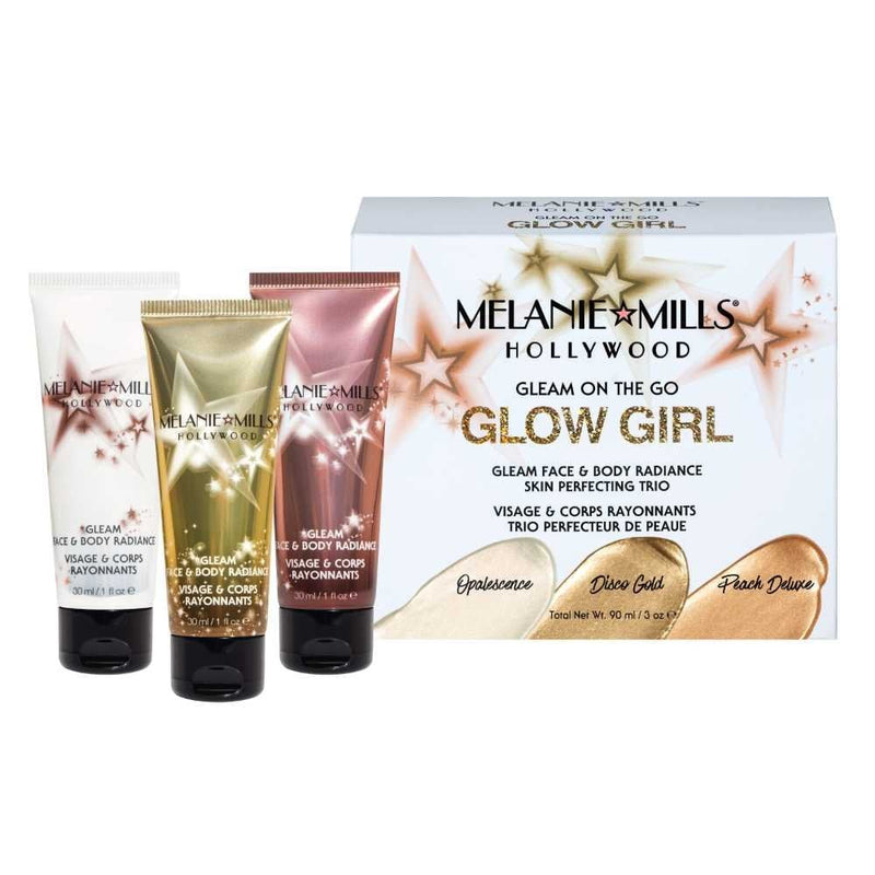 Melanie Mills Hollywood Gleam On The Go Glow Girl Kit Skin Perfecting Trio